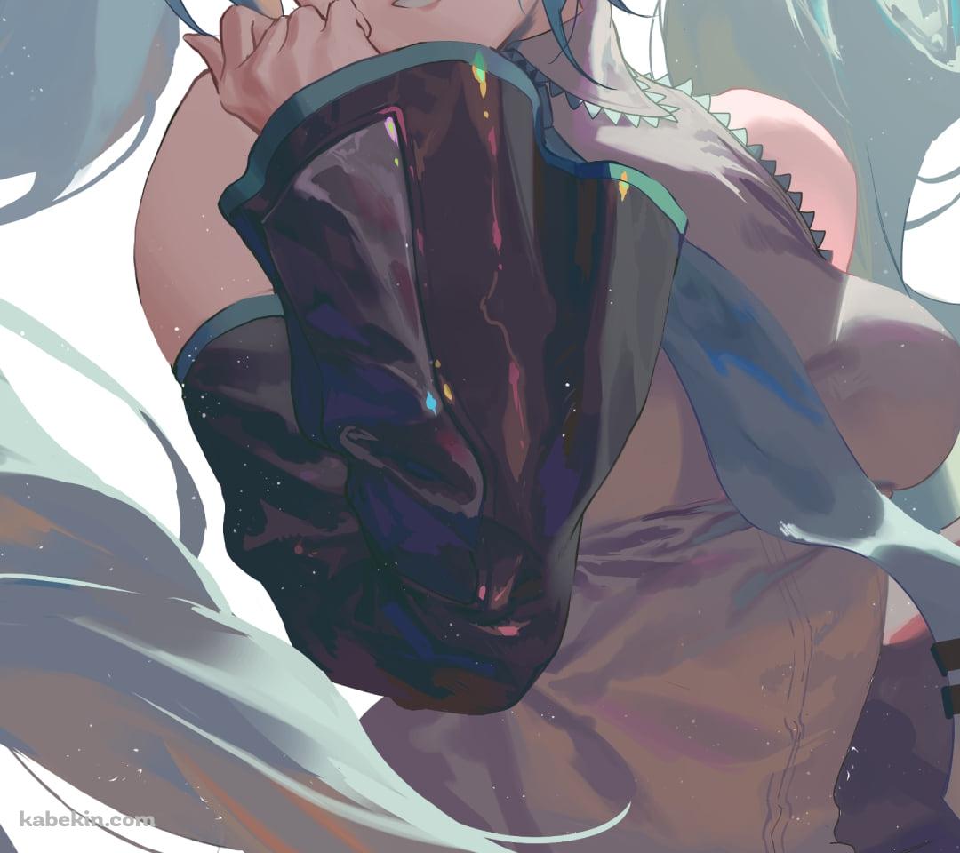 アンニュイな表情を浮かべる初音ミク / ボカロ / ボーカロイドのAndroidの壁紙(1080px x 960px) スマホ用