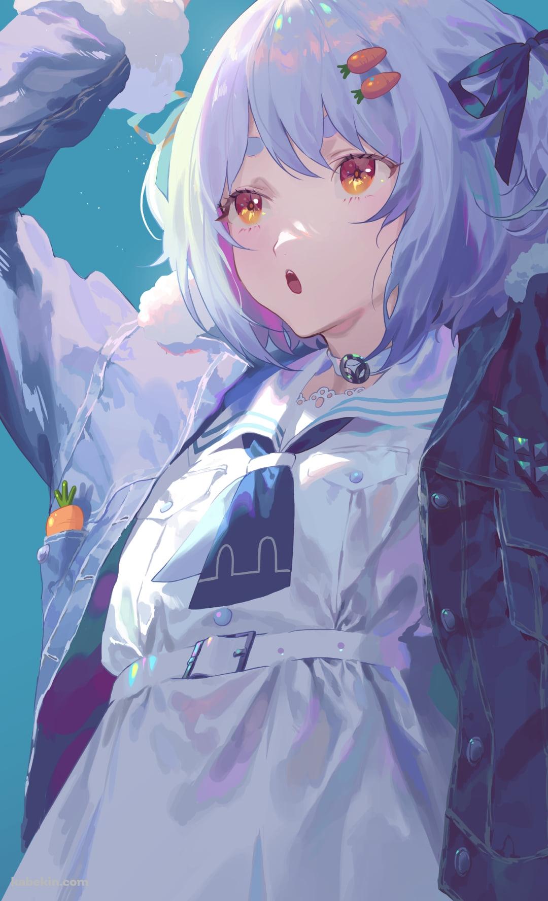 兎の両耳を持つ可愛い兎田ぺこら / ホロライブ / バーチャルYouTuber / VtuberのAndroidの壁紙(1080px x 1776px) スマホ用