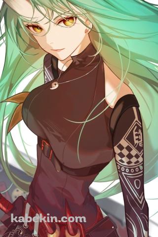かっこいいホシグマ / 般若のお面 / アークナイツのAndroidの壁紙(320px x 480px) スマホ用