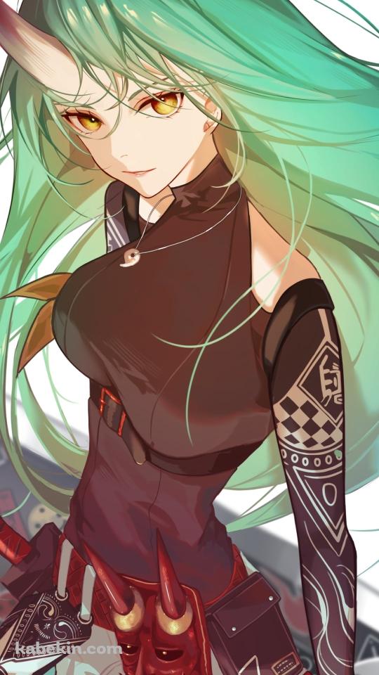 かっこいいホシグマ / 般若のお面 / アークナイツのAndroidの壁紙(540px x 960px) スマホ用