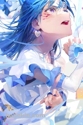 綺麗な雪城ほのか / 戦闘 / キュアホワイト / ふたりはプリキュアのAndroidの壁紙(320px x 480px) スマホ用