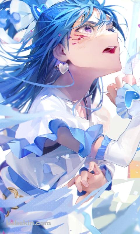 綺麗な雪城ほのか / 戦闘 / キュアホワイト / ふたりはプリキュアのAndroidの壁紙(480px x 800px) スマホ用