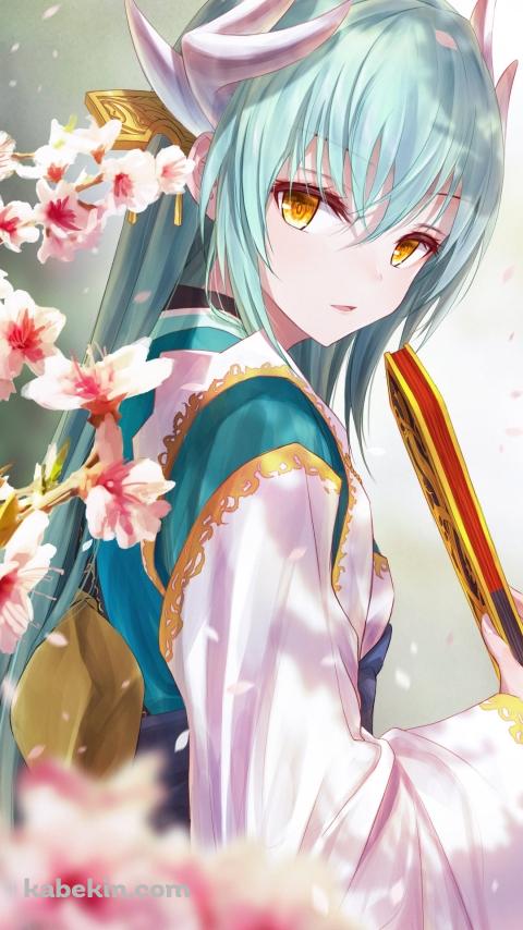 桜の花と清姫 / fate/grand orderのAndroidの壁紙(480px x 854px) スマホ用