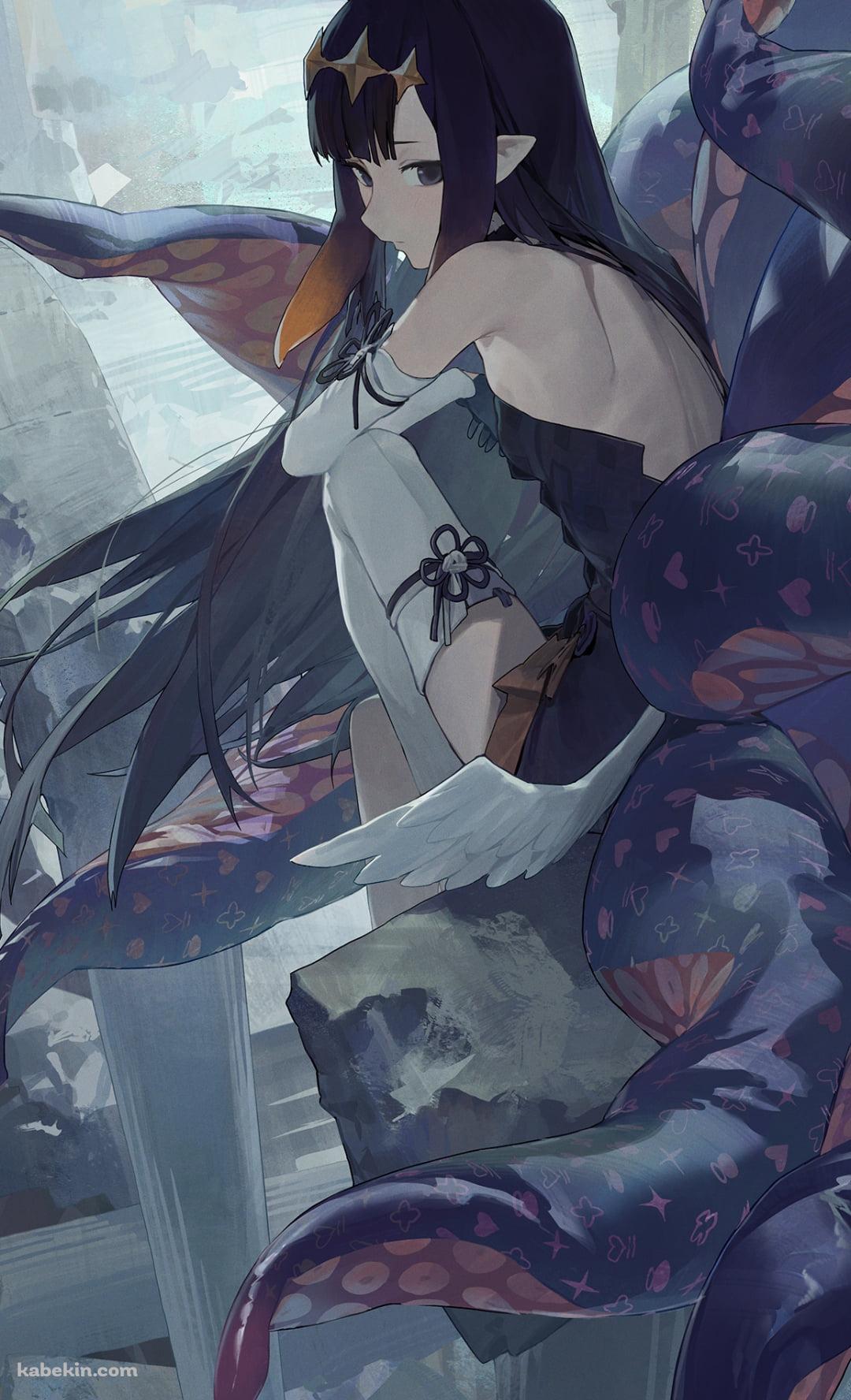 高い柱に座る一伊那尓栖（にのまえ・いなにす） / ホロライブ / バーチャルYouTuber / VtuberのAndroidの壁紙(1080px x 1776px) スマホ用