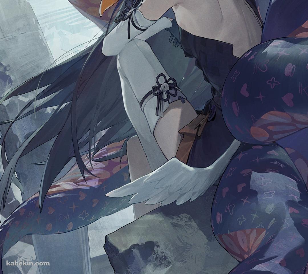 高い柱に座る一伊那尓栖（にのまえ・いなにす） / ホロライブ / バーチャルYouTuber / VtuberのAndroidの壁紙(1080px x 960px) スマホ用