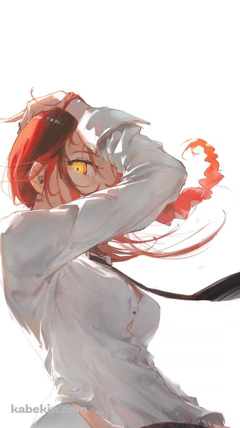 髪をおさえてこちらを見るマキマ / チェンソーマンのAndroidの壁紙(480px x 854px) スマホ用