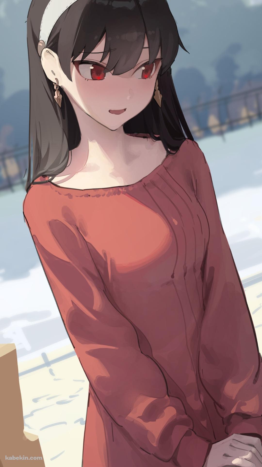 照れて俯くヨル・フォージャー / スパイファミリーのAndroidの壁紙(1080px x 1920px) スマホ用