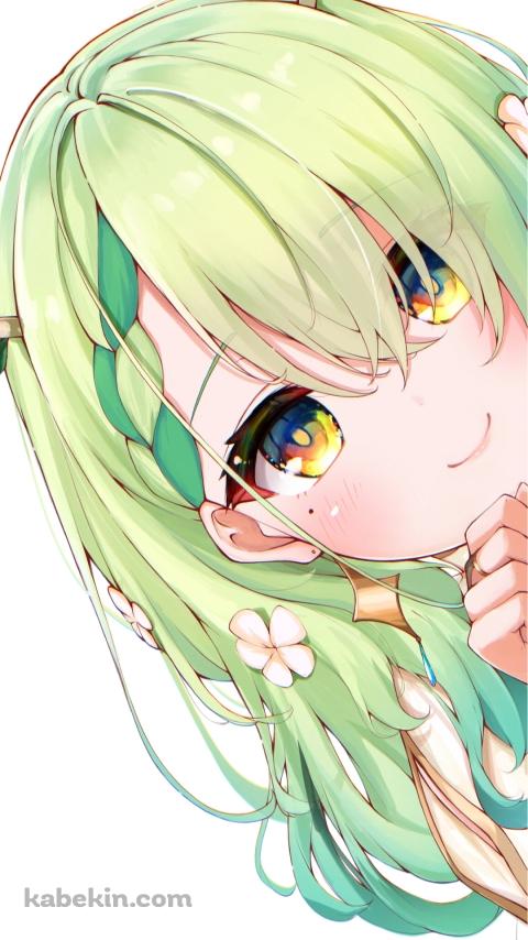 顔を出し覗き込むセレス・ファウナ / ホロライブ / バーチャルYouTuber / VtuberのAndroidの壁紙(480px x 854px) スマホ用