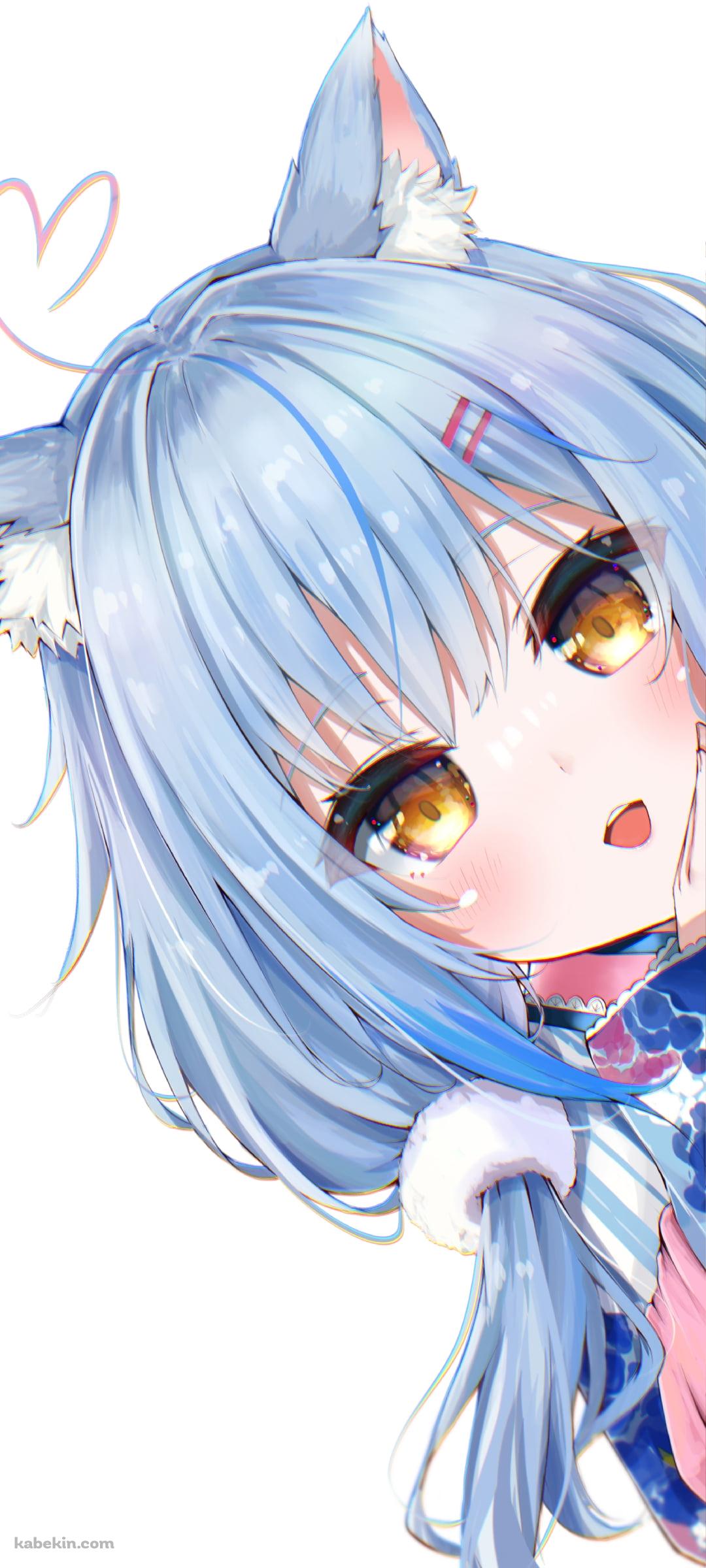 顔を出し覗き込む雪花ラミィ / ホロライブ / バーチャルYouTuber / VtuberのAndroidの壁紙(1080px x 2400px) スマホ用