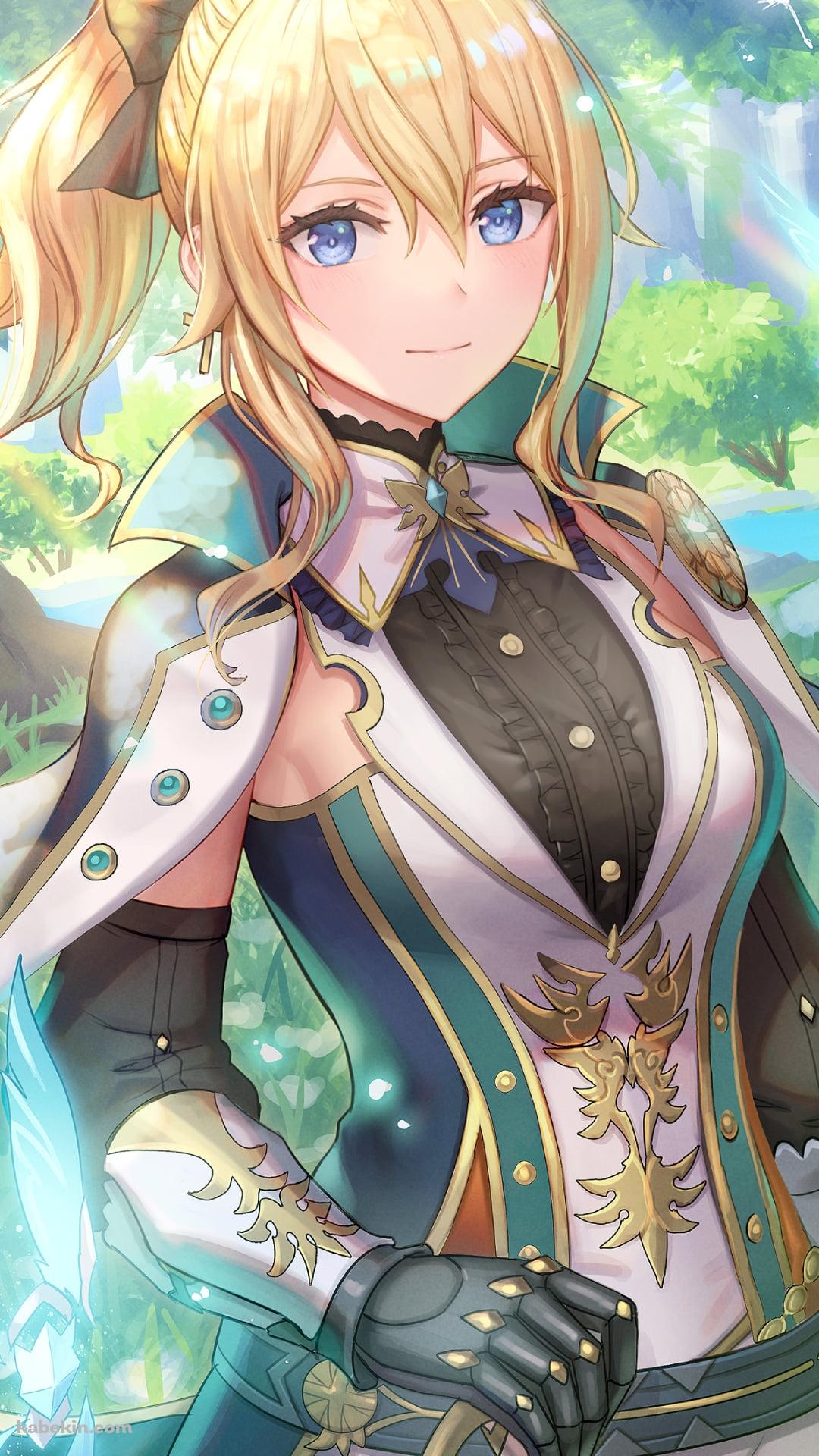 綿毛舞う草原に立つ可愛いジン・グンヒルド / 原神のAndroidの壁紙(1080px x 1920px) スマホ用