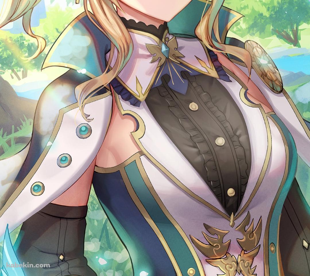 綿毛舞う草原に立つ可愛いジン・グンヒルド / 原神のAndroidの壁紙(1080px x 960px) スマホ用