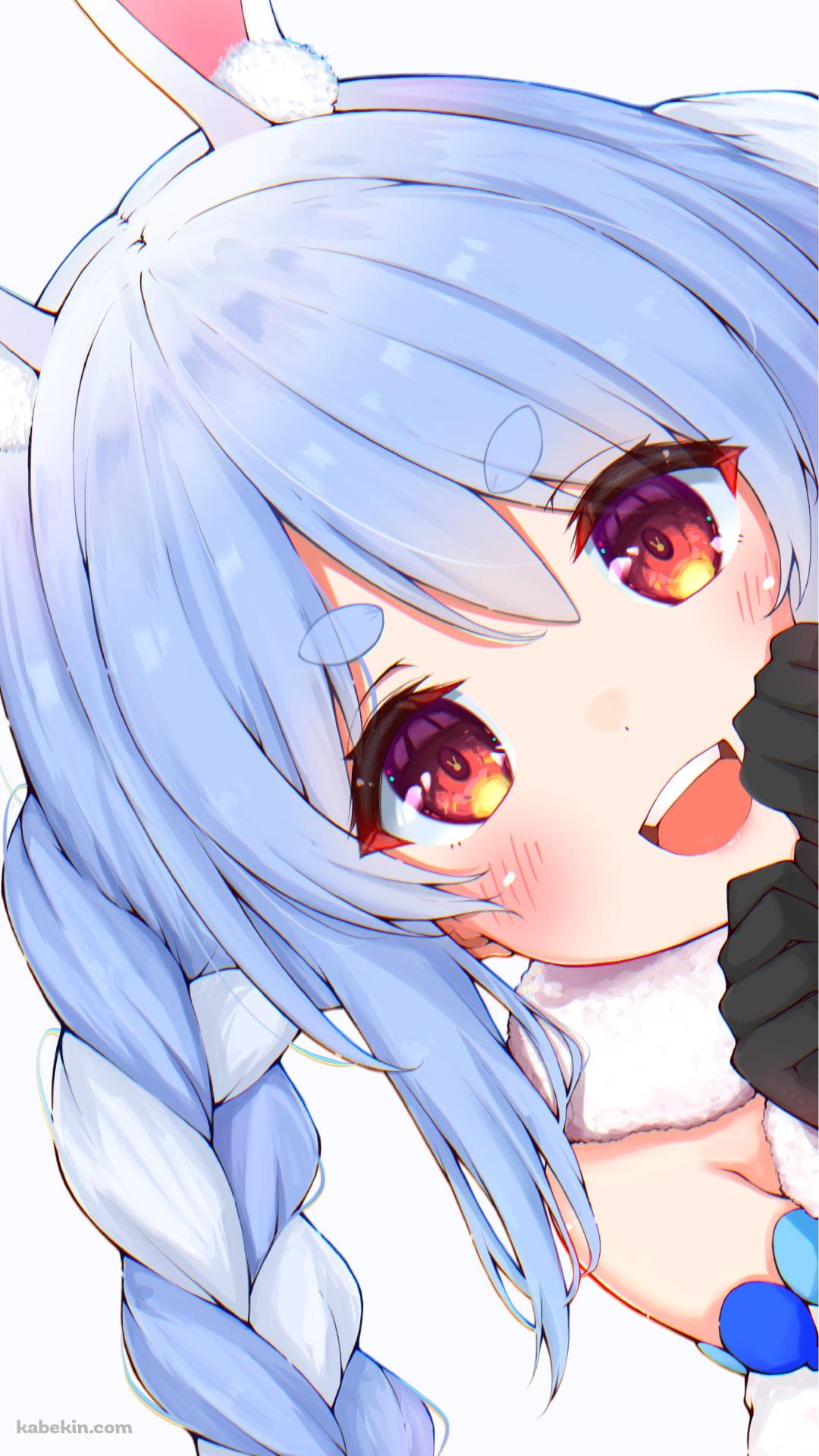 顔を出し覗き込む兎田ぺこら / ホロライブ / バーチャルYouTuber / VtuberのAndroidの壁紙(1080px x 1920px) スマホ用