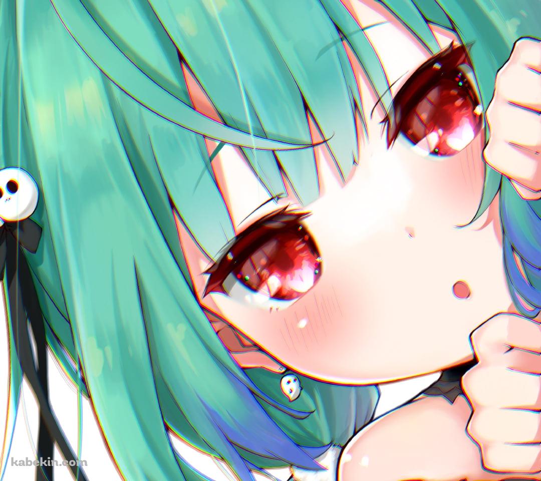 顔を出し覗き込む潤羽るしあ / ホロライブ / バーチャルYouTuber / VtuberのAndroidの壁紙(1080px x 960px) スマホ用