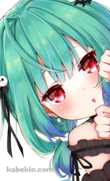 顔を出し覗き込む潤羽るしあ / ホロライブ / バーチャルYouTuber / VtuberのAndroidの壁紙(360px x 592px) スマホ用