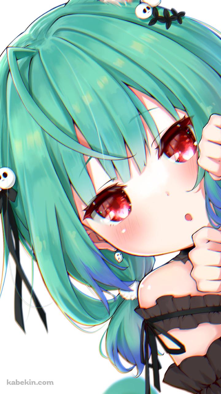 顔を出し覗き込む潤羽るしあ / ホロライブ / バーチャルYouTuber / VtuberのAndroidの壁紙(720px x 1280px) スマホ用