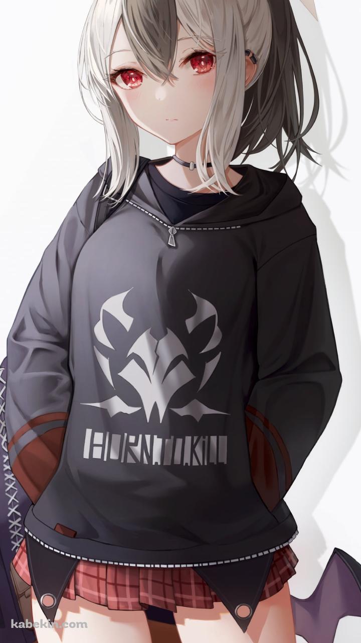 パンクな衣装の可愛い鬼方カヨコ / ブルアカ / ブルーアーカイブのAndroidの壁紙(720px x 1280px) スマホ用