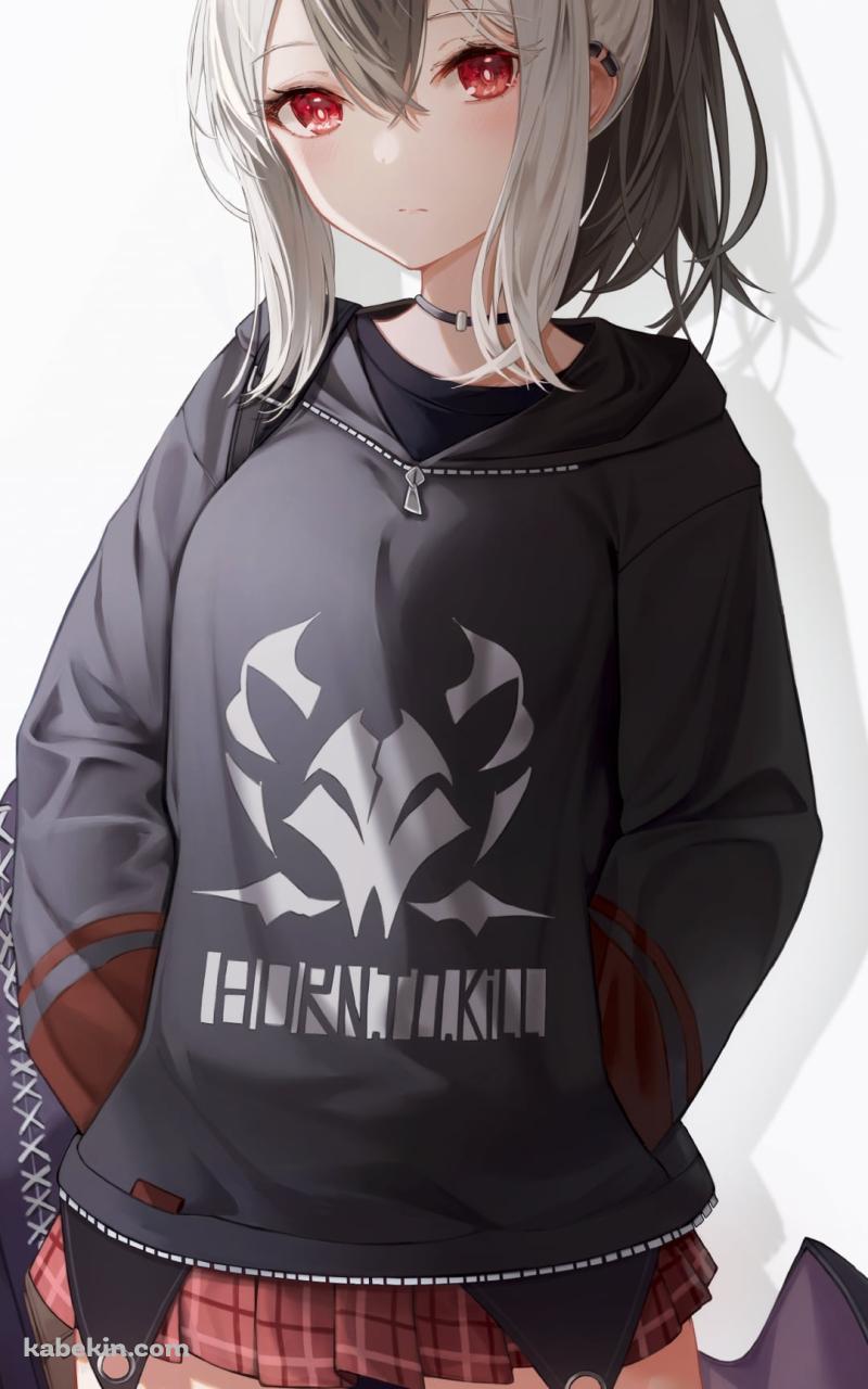 パンクな衣装の可愛い鬼方カヨコ / ブルアカ / ブルーアーカイブのAndroidの壁紙(800px x 1280px) スマホ用