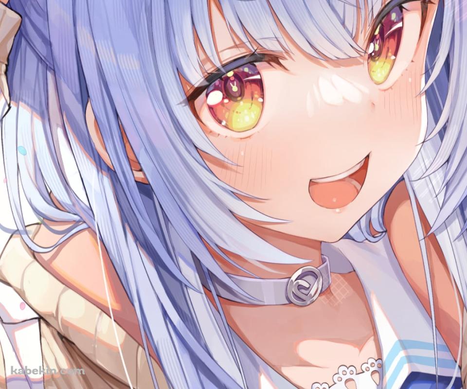 両方の髪をつかんでWピースをする可愛い兎田ぺこら / うさ耳 / ホロライブ / バーチャルYouTuber / VtuberのAndroidの壁紙(960px x 800px) スマホ用