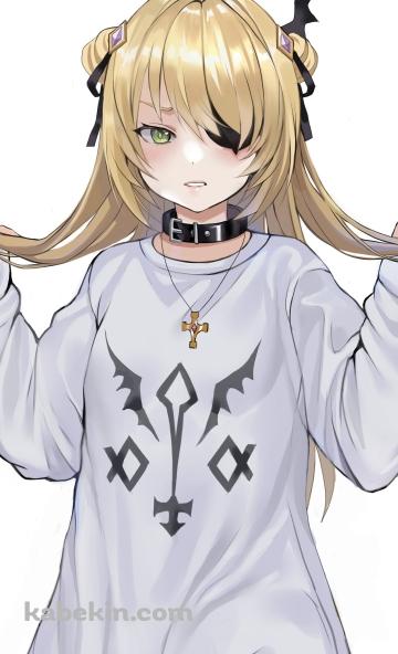 両方の髪を持つ普段着のフィッシュル / 原神のAndroidの壁紙(360px x 592px) スマホ用