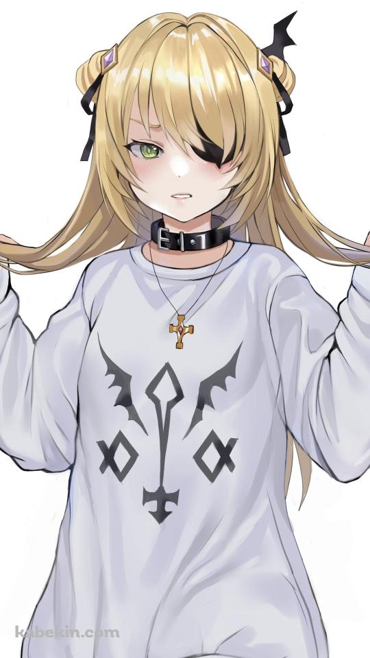両方の髪を持つ普段着のフィッシュル / 原神のAndroidの壁紙(540px x 960px) スマホ用