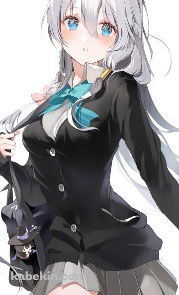 制服を着た可愛いイレイナ / サヤのキーホルダー / 魔女の旅々のAndroidの壁紙(360px x 592px) スマホ用