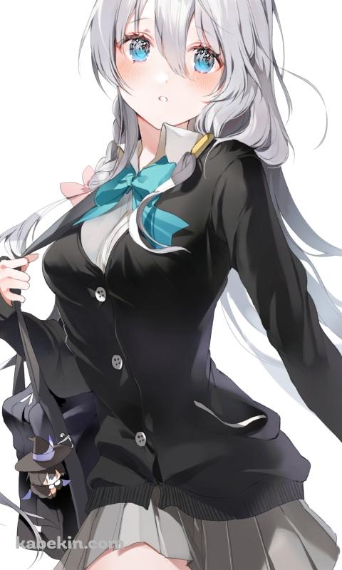 制服を着た可愛いイレイナ / サヤのキーホルダー / 魔女の旅々のAndroidの壁紙(480px x 800px) スマホ用