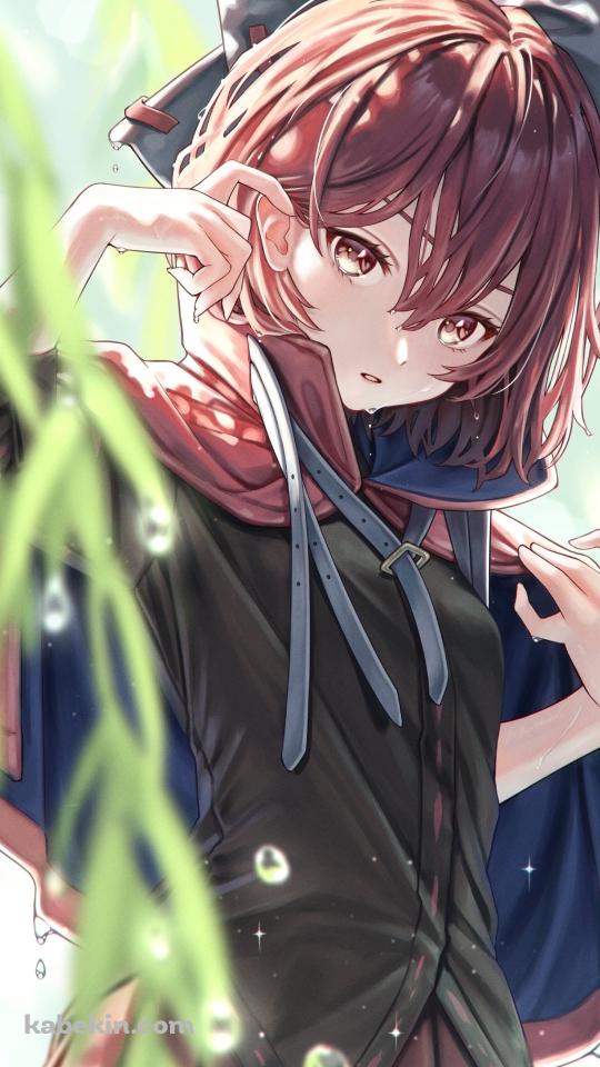 水が滴るマンとを着る可愛い赤蛮奇（せきばんき） / 東方のAndroidの壁紙(540px x 960px) スマホ用
