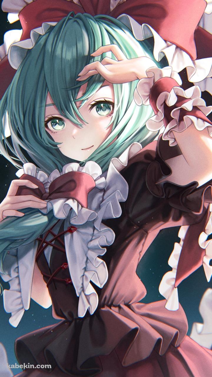 大きな赤いリボンのついた可愛い鍵山雛 / 東方のAndroidの壁紙(720px x 1280px) スマホ用
