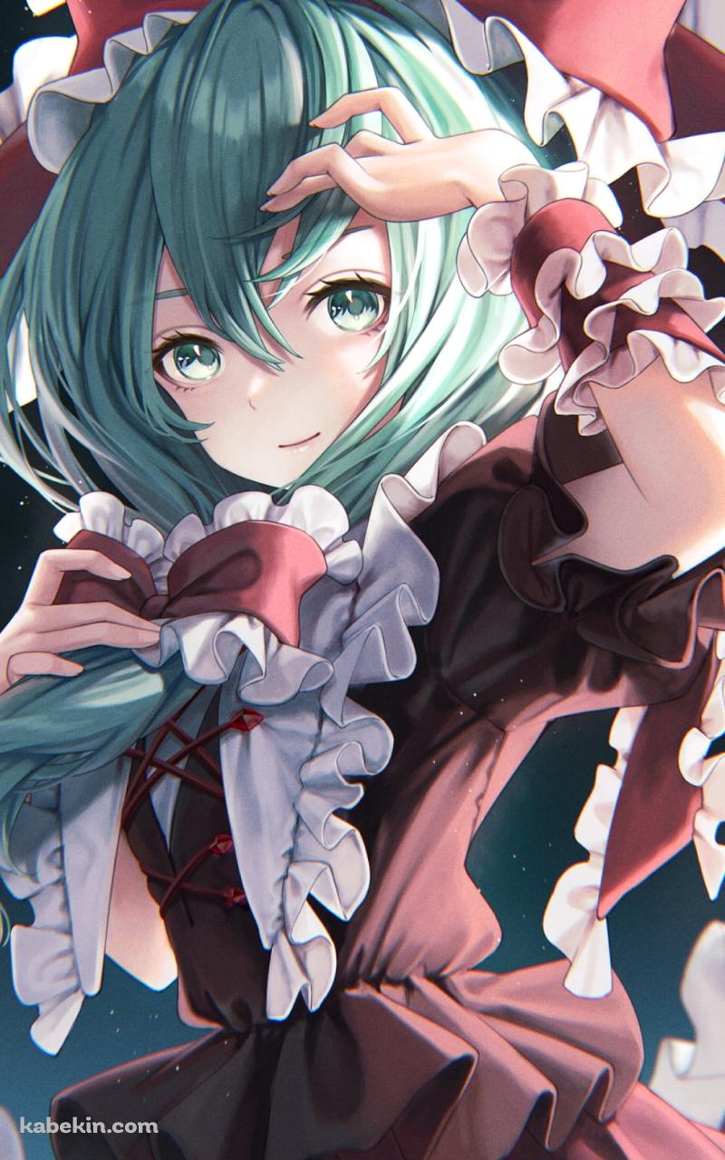 大きな赤いリボンのついた可愛い鍵山雛 / 東方のAndroidの壁紙(800px x 1280px) スマホ用