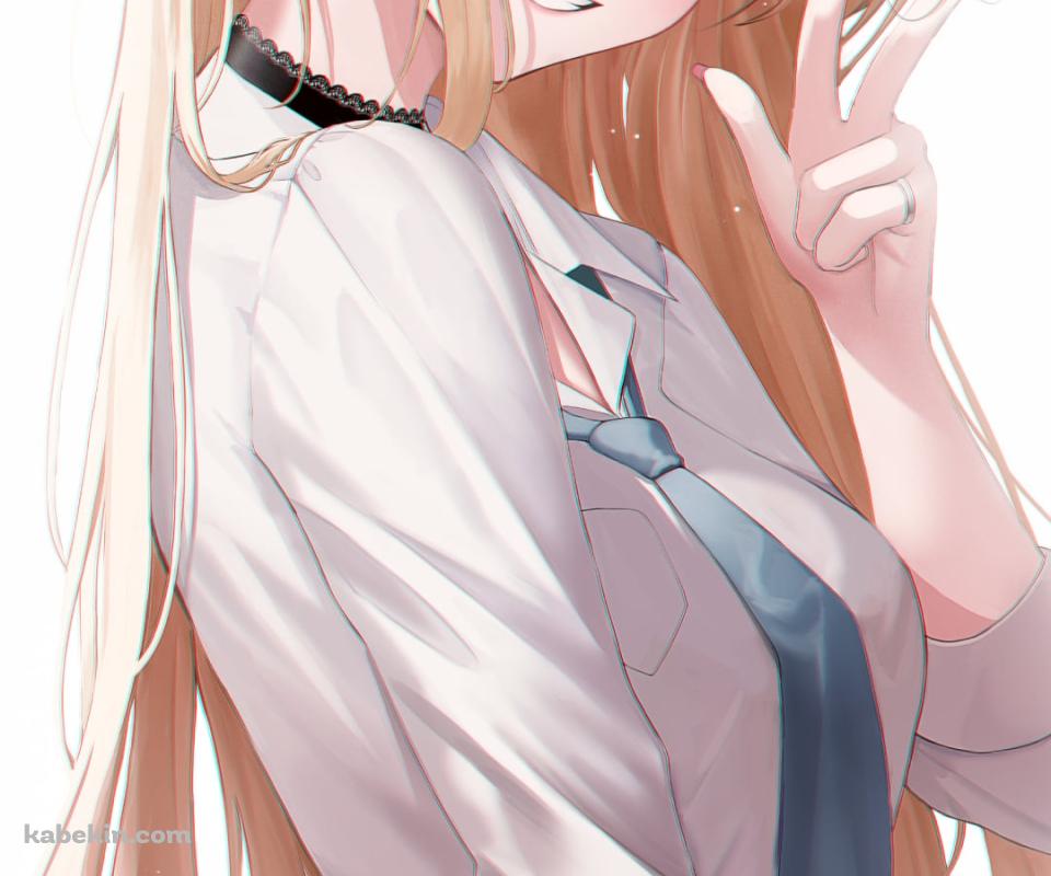 笑顔でピースする可愛い喜多川海夢 / 横向き / その着せ替え人形は恋をするのAndroidの壁紙(960px x 800px) スマホ用