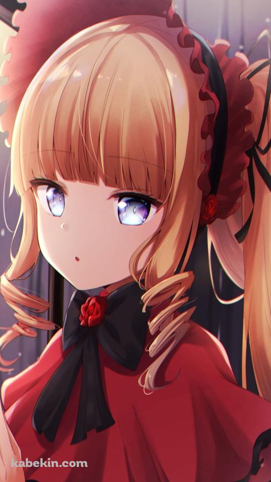 こちらを見つめる真紅 / 黒いリボン / ローゼンメイデンのAndroidの壁紙(540px x 960px) スマホ用