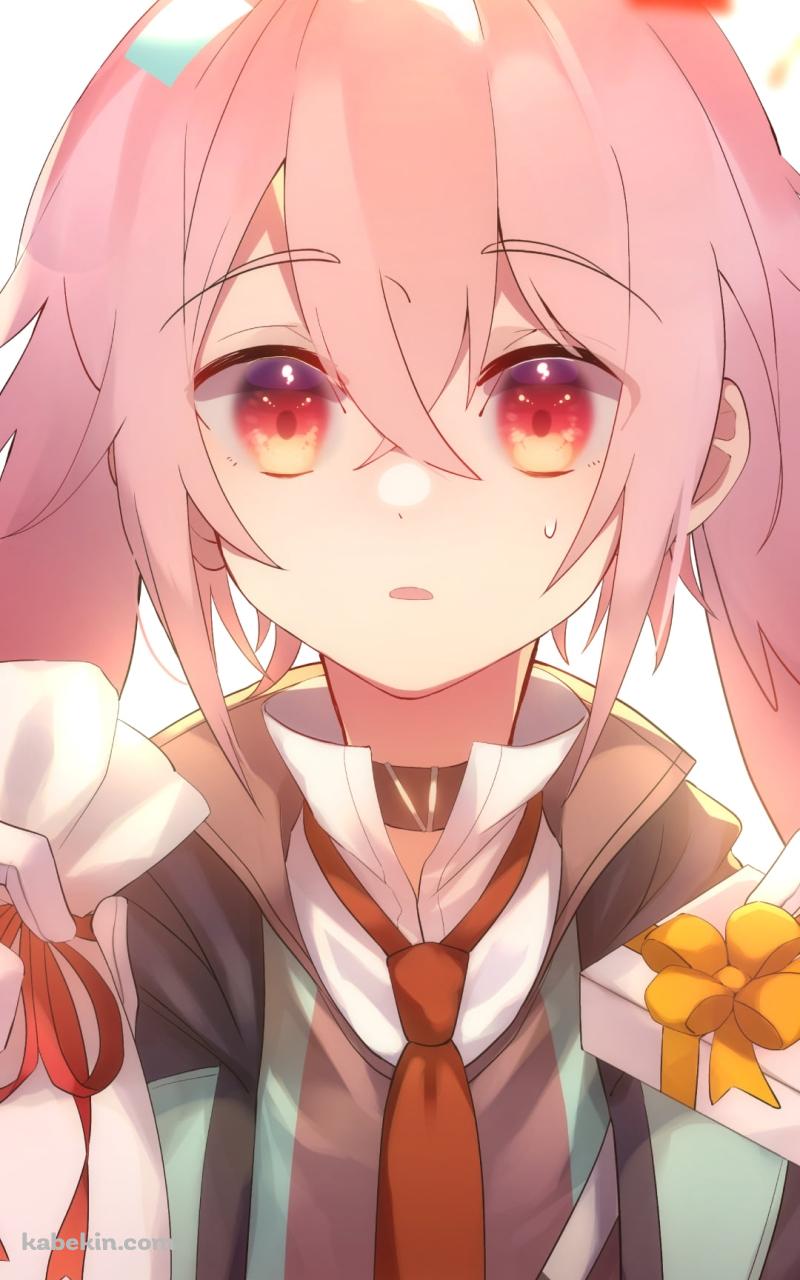 プレゼントを両手に持つ可愛いアンセル / アークナイツのAndroidの壁紙(800px x 1280px) スマホ用