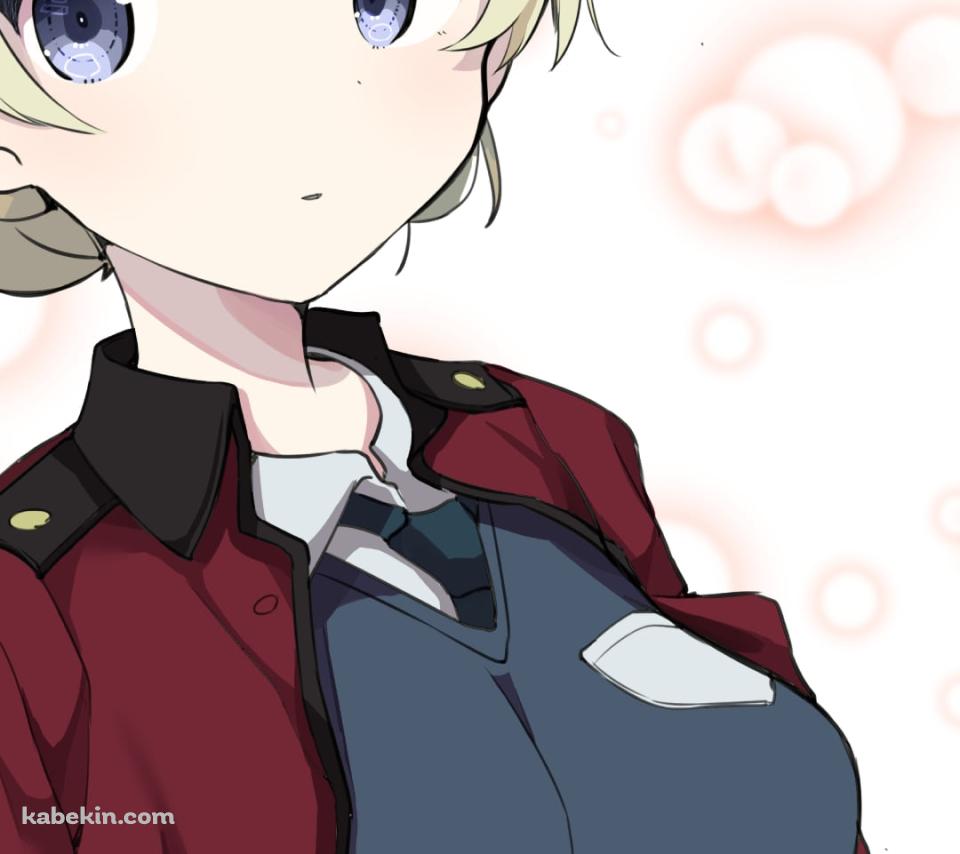 ティーカップを持ちながらこちらを見るダージリン / ガールズ&パンツァーのAndroidの壁紙(960px x 854px) スマホ用
