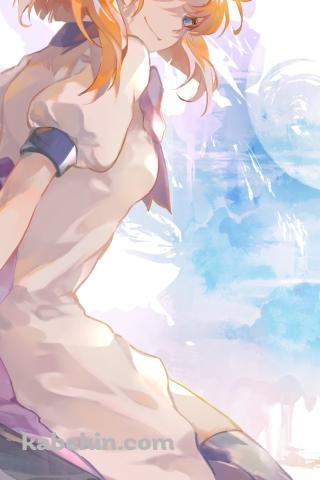 こちらを見て笑う竜宮レナ / ひぐらしのなく頃にのAndroidの壁紙(320px x 480px) スマホ用