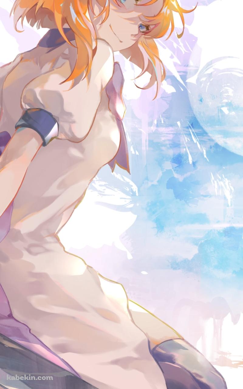 こちらを見て笑う竜宮レナ / ひぐらしのなく頃にのAndroidの壁紙(800px x 1280px) スマホ用