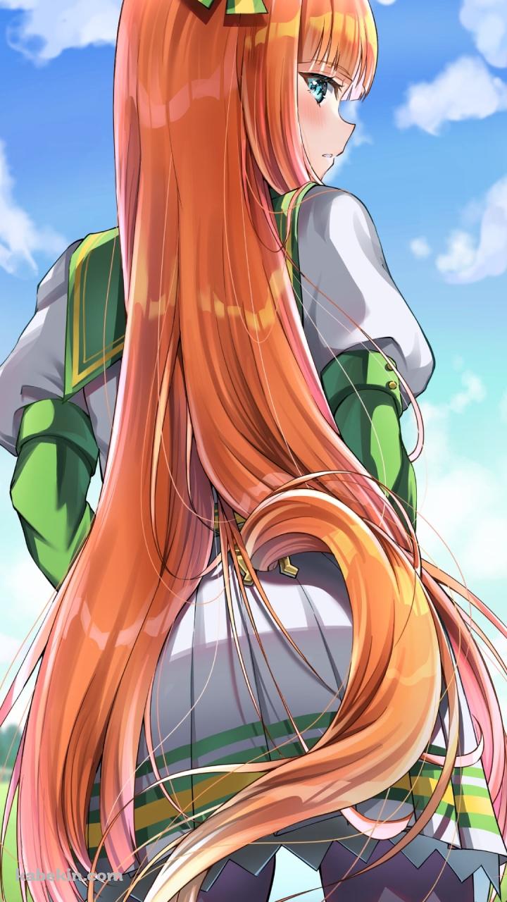 馬場に立ち振り返るサイレンススズカ / ウマ娘プリティーダービーのAndroidの壁紙(720px x 1280px) スマホ用