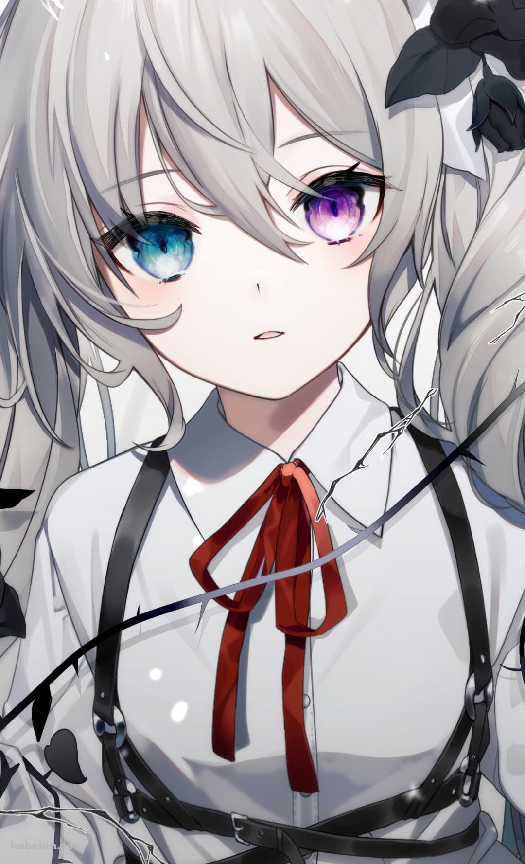 棘のある黒い薔薇とニーゴミク / オッドアイ / プロセカ / プロジェクトセカイのAndroidの壁紙(1080px x 1776px) スマホ用