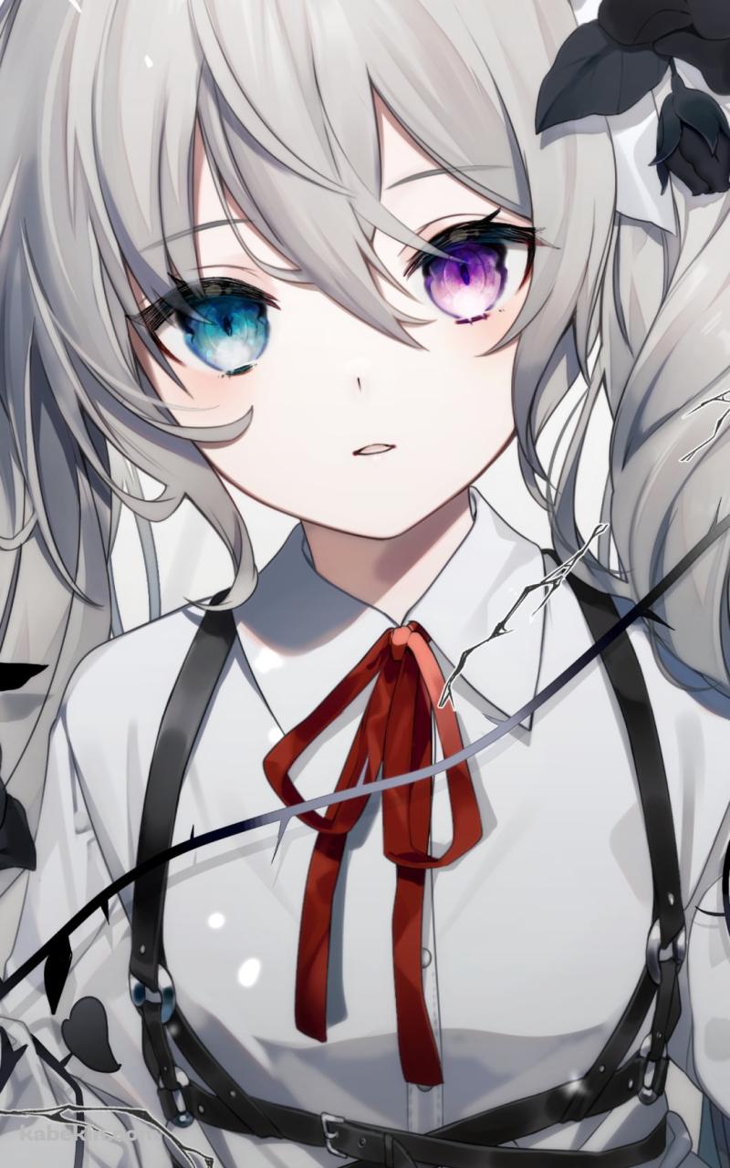 棘のある黒い薔薇とニーゴミク / オッドアイ / プロセカ / プロジェクトセカイのAndroidの壁紙(800px x 1280px) スマホ用