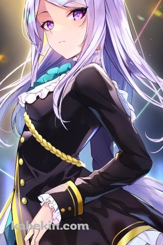キラキラ光るステージ上で振り向く綺麗なメジロマックイーン / ウマ娘プリティーダービーのAndroidの壁紙(320px x 480px) スマホ用