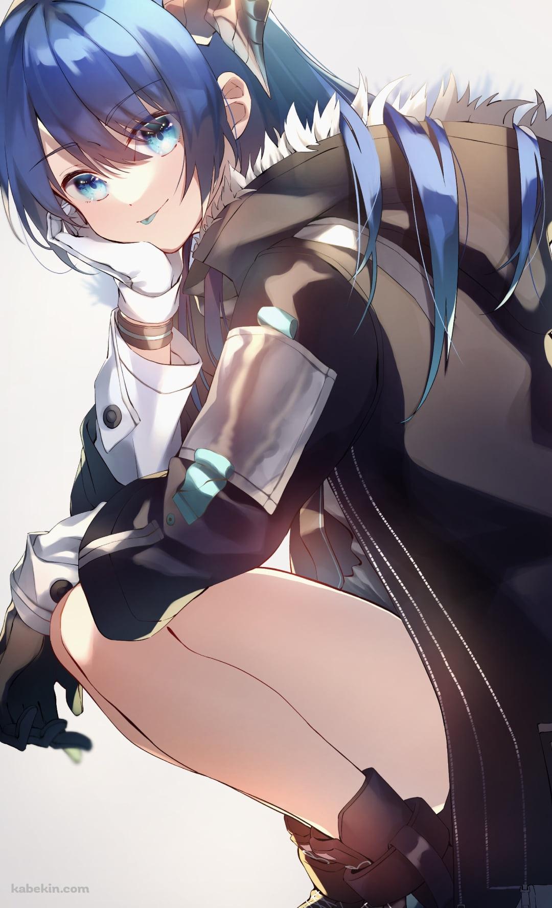 座って顔に手をあてながらこちらを見る可愛いモスティマ / アークナイツのAndroidの壁紙(1080px x 1776px) スマホ用