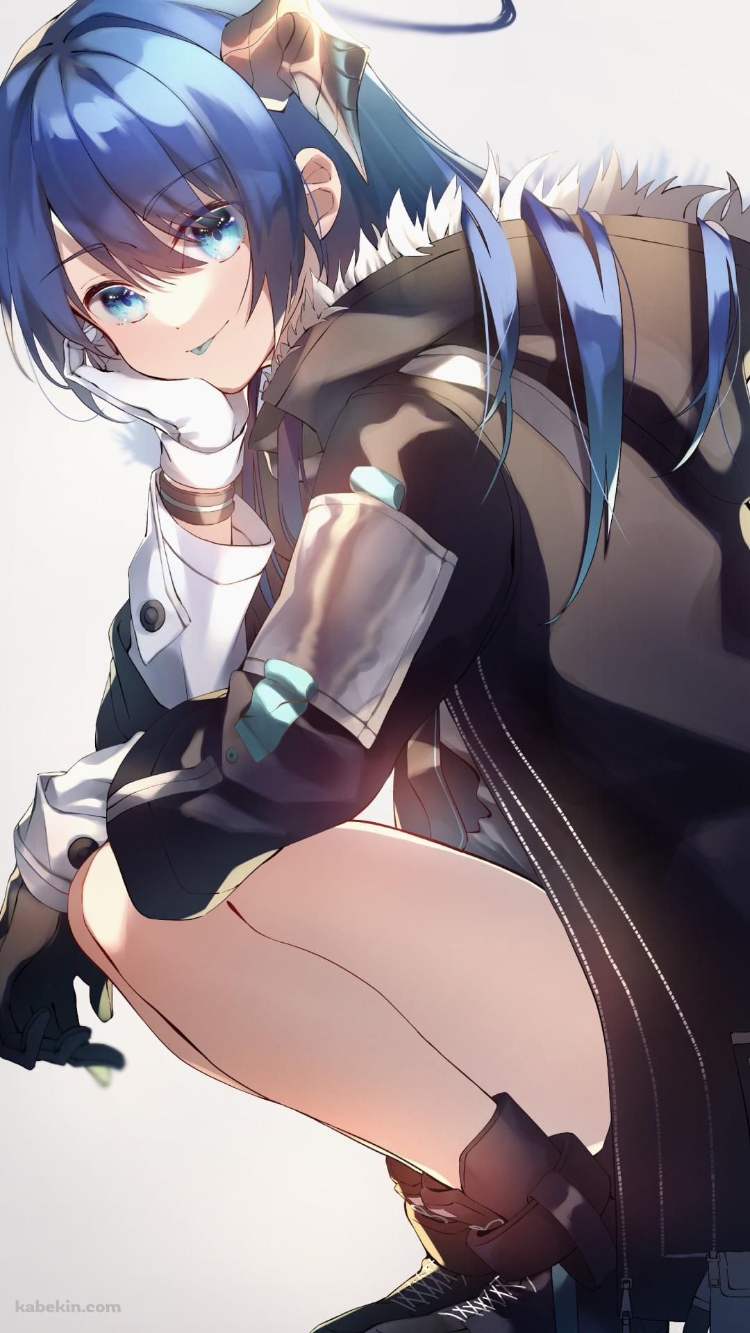 座って顔に手をあてながらこちらを見る可愛いモスティマ / アークナイツのAndroidの壁紙(1080px x 1920px) スマホ用