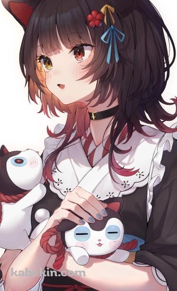 猫をなでる戌亥とこ / にじさんじ / バーチャルYouTuber / VtuberのAndroidの壁紙(360px x 592px) スマホ用