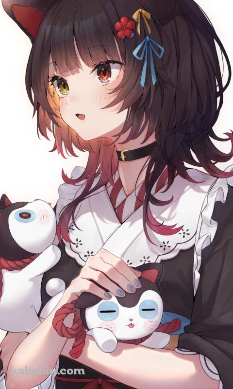 猫をなでる戌亥とこ / にじさんじ / バーチャルYouTuber / VtuberのAndroidの壁紙(480px x 800px) スマホ用