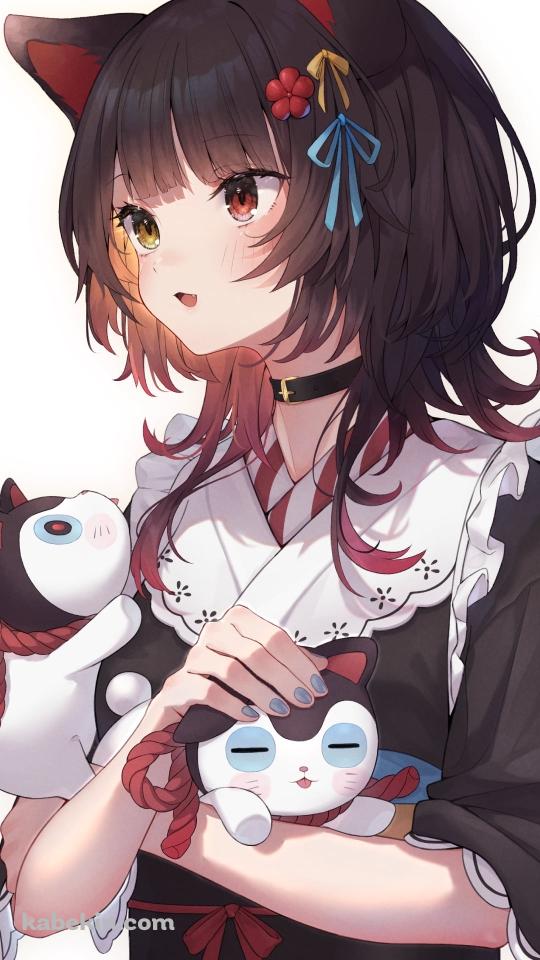 猫をなでる戌亥とこ / にじさんじ / バーチャルYouTuber / VtuberのAndroidの壁紙(540px x 960px) スマホ用