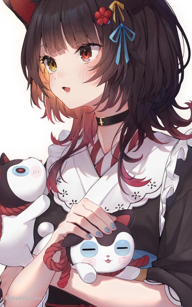 猫をなでる戌亥とこ / にじさんじ / バーチャルYouTuber / VtuberのAndroidの壁紙(800px x 1280px) スマホ用