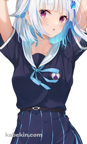 頭の上に腕を乗せてこちらを見つめる可愛いリゼ・ヘルエスタ / にじさんじ / バーチャルYouTuber / VtuberのAndroidの壁紙(360px x 592px) スマホ用