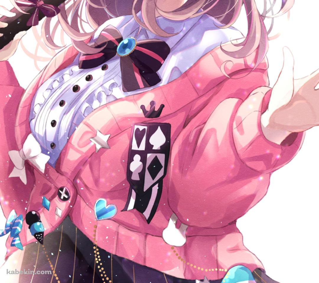 卒業証書が入った筒を持ち手を振る可愛い鈴原るる / にじさんじ / バーチャルYouTuber / VtuberのAndroidの壁紙(1080px x 960px) スマホ用