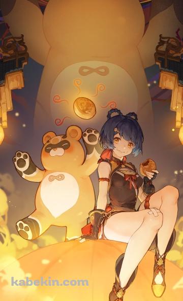 香菱(シャンリン)とグゥオパァー / 原神のAndroidの壁紙(360px x 592px) スマホ用