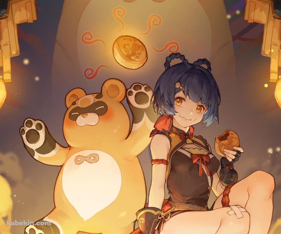 香菱(シャンリン)とグゥオパァー / 原神のAndroidの壁紙(960px x 800px) スマホ用