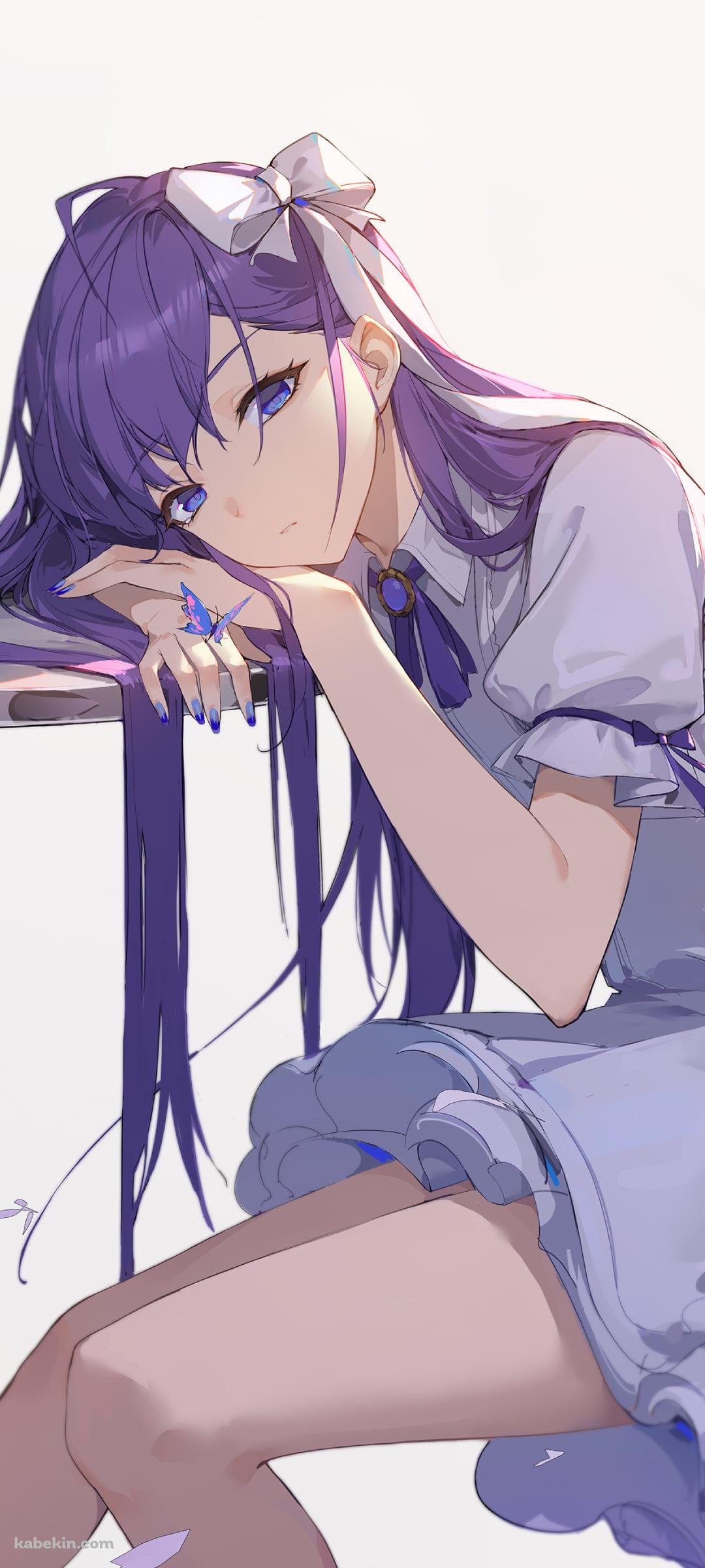 机にもたれこちらを見つめる可愛いメルトリリス / fate/extraのAndroidの壁紙(1080px x 2400px) スマホ用